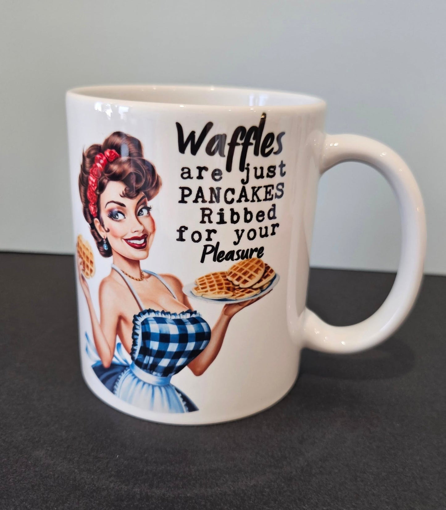 sarcastic housewife 11oz mug 'waffles & pancakes'