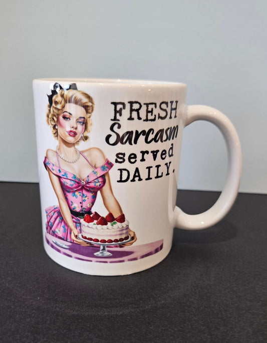 sarcastic housewife 11oz mug 'fresh sarcasm'